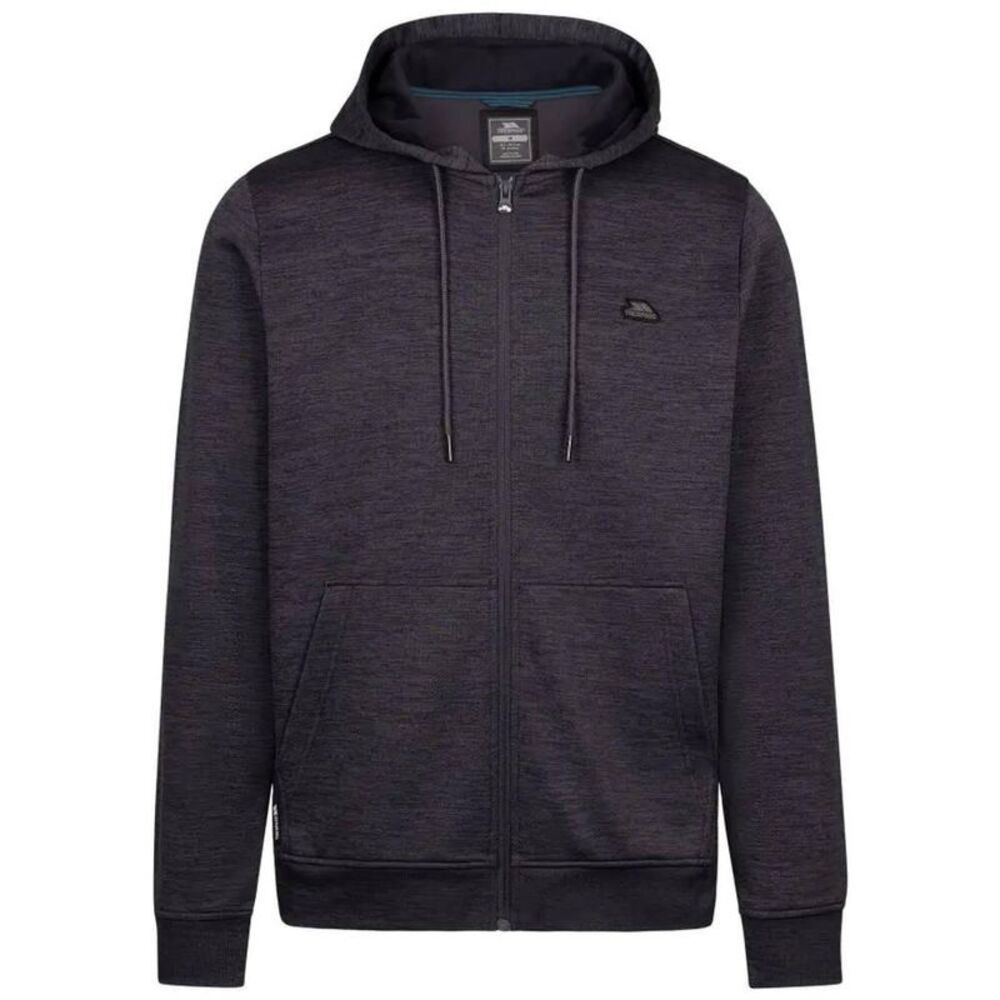 Trespass Mens Fewston Full Zip Hoodie / Dark Flint Marl